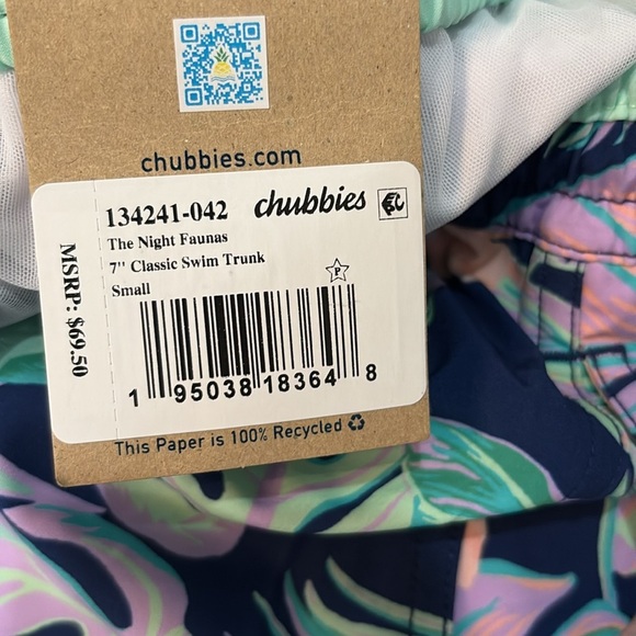 Chubbie’s MEN'S ‘THE NIGHT FAUNAS’ SWIM TRUNK 7" inseam. - Picture 7 of 7